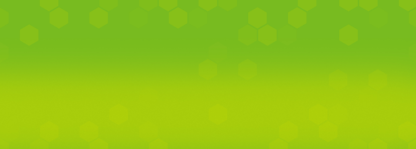 IDEX lime green header banner with hex pattern